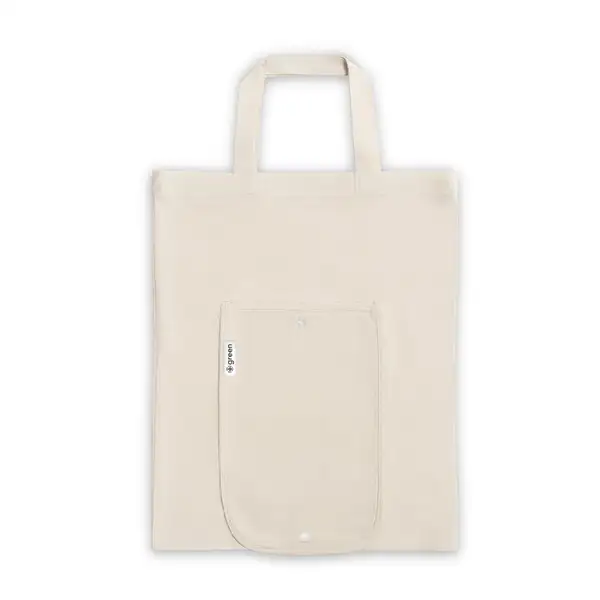 Faltbare Tasche aus Baumwolle (50%), receycelte Baumwolle (30%) und Polyester (20% rPET) (140 g/m²) – Ansicht 1