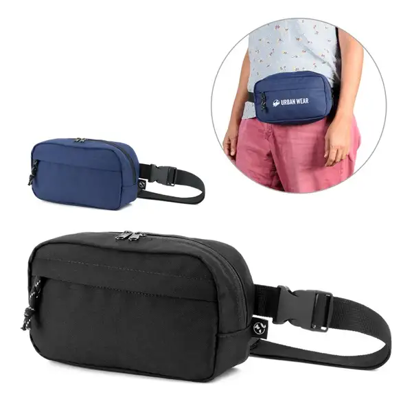 Gürteltasche aus 600D recyceltem Polyester und Innenfutter aus 210D recyceltem Polyester – Ansicht 12