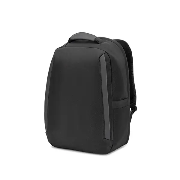Diebstahlsicherer Rucksack aus Twill mit wasserabweisender Beschichtung und recyceltem 600D-Polyester für Laptops 17'3" – Werbeartikel mit Logo bedrucken
