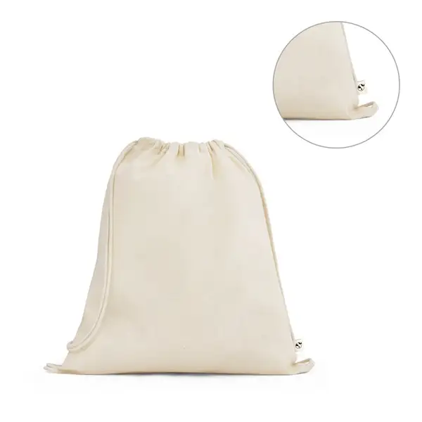 Turnbeutel aus 100% organische Bauwolle (140 g/m²) – Ansicht 2