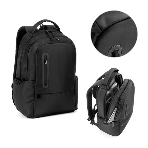 Laptop-Rucksack (17") aus 150D Nylon mit 2 gepolsterten Fächern – Ansicht 8