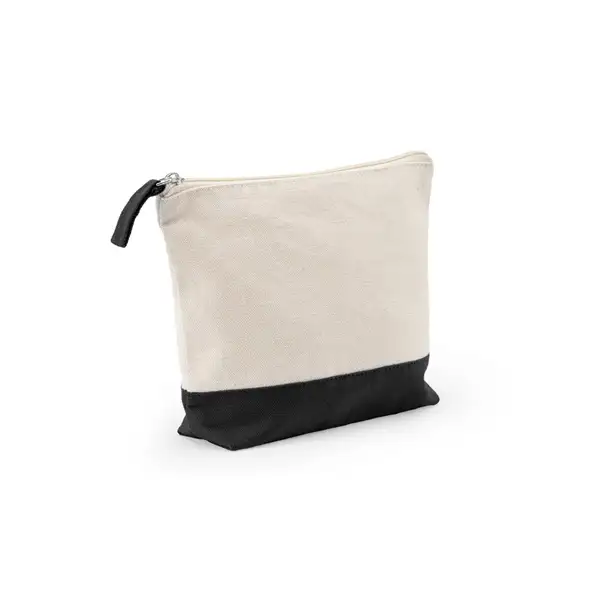 Kosmetiktasche aus 100 % Baumwolle (340 g/m²), zweifarbig – Ansicht 1