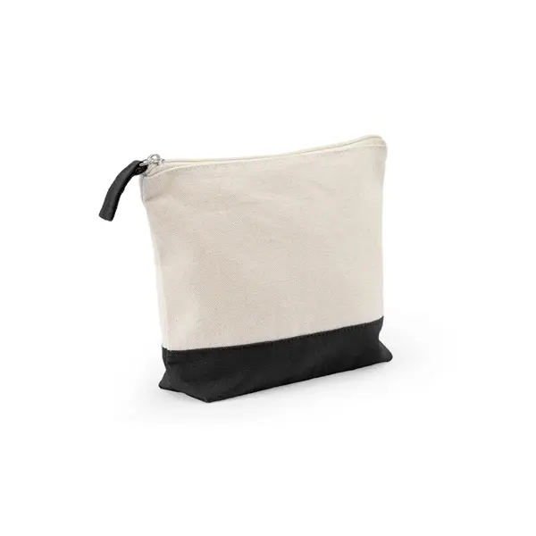 Kosmetiktasche aus 100 % Baumwolle (340 g/m²), zweifarbig – Werbeartikel mit Logo bedrucken