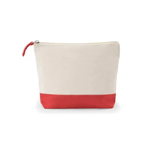Kosmetiktasche aus 100 % Baumwolle (340 g/m²), zweifarbig – Ansicht 6
