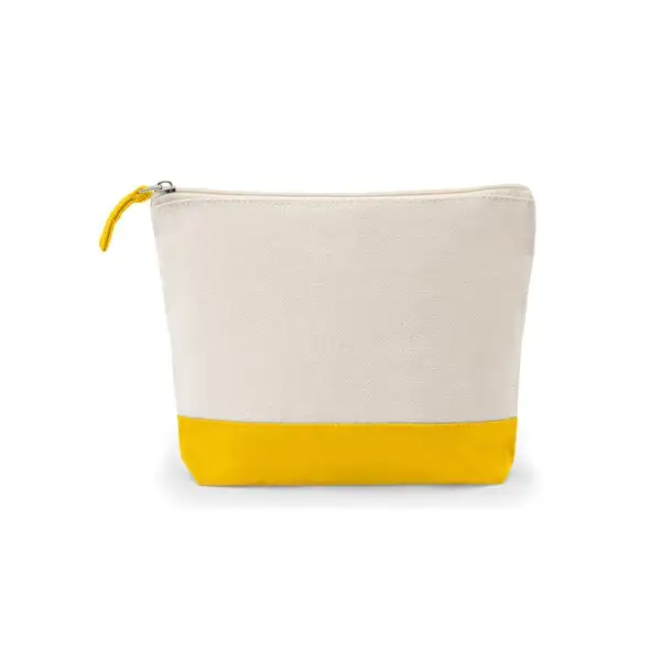 Kosmetiktasche aus 100 % Baumwolle (340 g/m²), zweifarbig – Ansicht 8