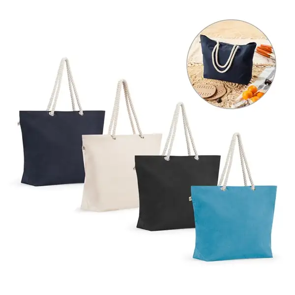 Strandtasche aus recycelter Baumwolle (70 %) und recyceltem Polyester (30 %) (220 g/m²) – Ansicht 9