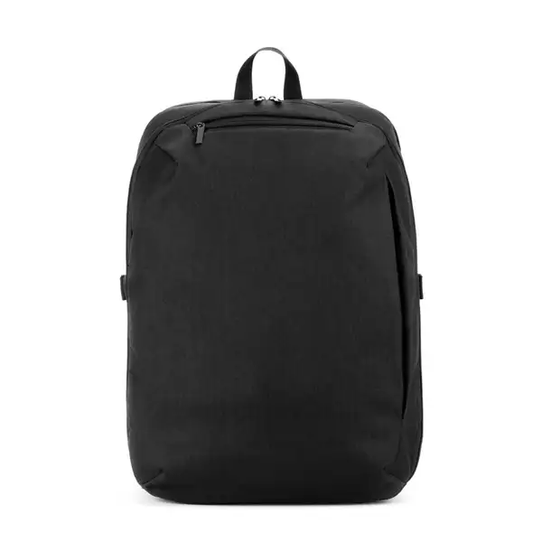 Rucksack mit komplett öffnendem Fach aus recyceltem 300D Polyester, 16" – Ansicht 2