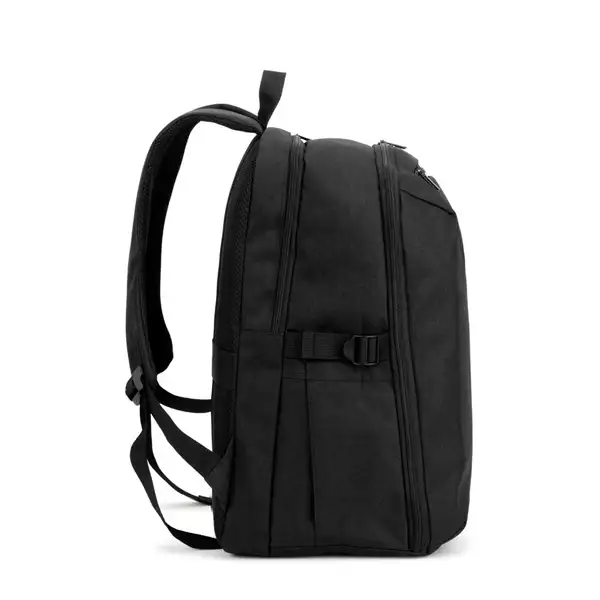 Rucksack mit komplett öffnendem Fach aus recyceltem 300D Polyester, 16" – Ansicht 4