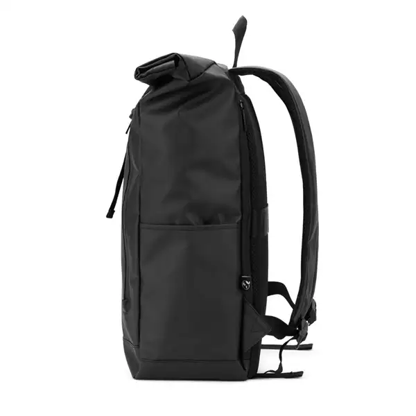 Rolltop-Rucksack mit Reissverschlusssystem, bei dem das Oberteil aufgerollt werden kann, um es an das Volumen des Rucksacks anzupassen. Hergestellt aus recyceltem 600D-Polyester – Ansicht 5