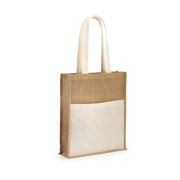 Jutetasche (240 g/m²) und Tasche aus 100% Baumwolle (140 g/m²) – Werbeartikel mit Logo bedrucken