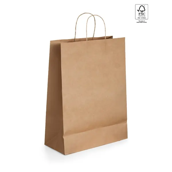 Tragetasche aus Kraftpapier (115 g/m²) – Werbeartikel mit Logo bedrucken