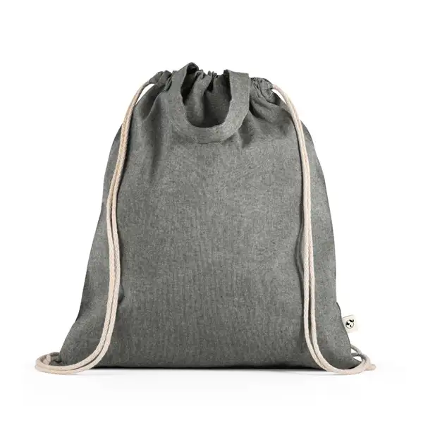 Tragetasche/Turnbeutel (2in1) aus recycelter Baumwolle (70%) und polyester (30% rPET) (140 g/m²) – Ansicht 1