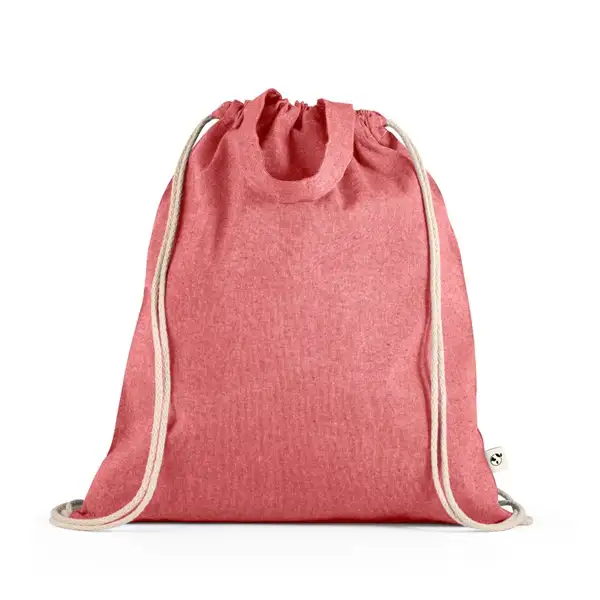 Tragetasche/Turnbeutel (2in1) aus recycelter Baumwolle (70%) und polyester (30% rPET) (140 g/m²) – Ansicht 5