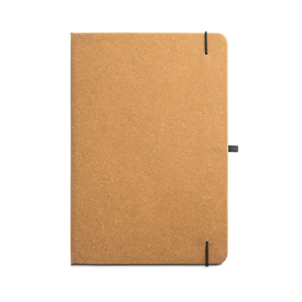 Notizbuch A5 mit festem Einband aus Leder (70% recylceltem) mit linierten Blättern – Ansicht 7