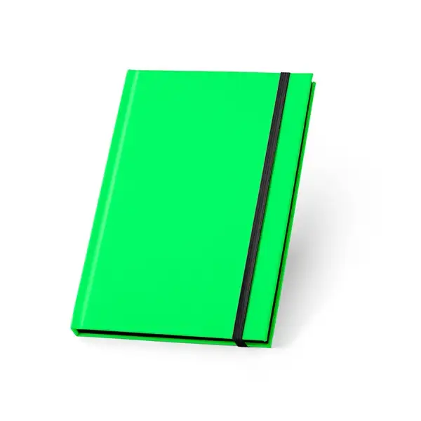 A5-Notizbuch aus fluoreszierendem PU mit linierten Seiten – Ansicht 2