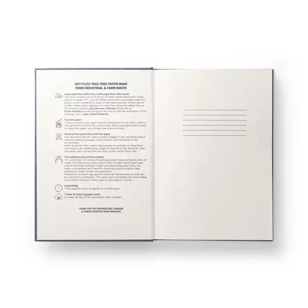 Notizbuch A5 mit Hardcover aus Kaffeeschalenverwertung (65%) – Ansicht 3