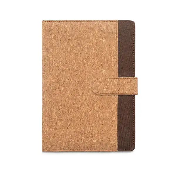 Mappe A5 aus Kork und recyceltem Polyester (100 % rPET) mit abnehmbarem Notizblock – Ansicht 2