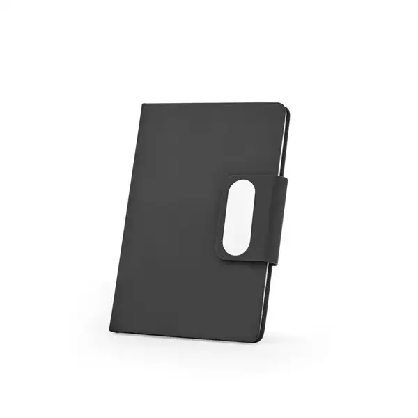 Set bestehend aus 1 Kugelschreiber und 1 Notizblock, aus PU und Edelstahl – Ansicht 4