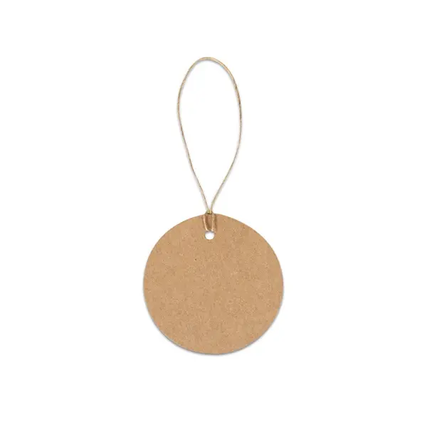 Etikett aus 100 % Recyclingpapier (700 g/m²) in rundem Format