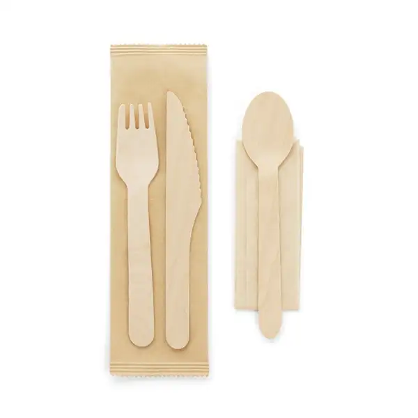 Besteck-Set aus Holz – Ansicht 1