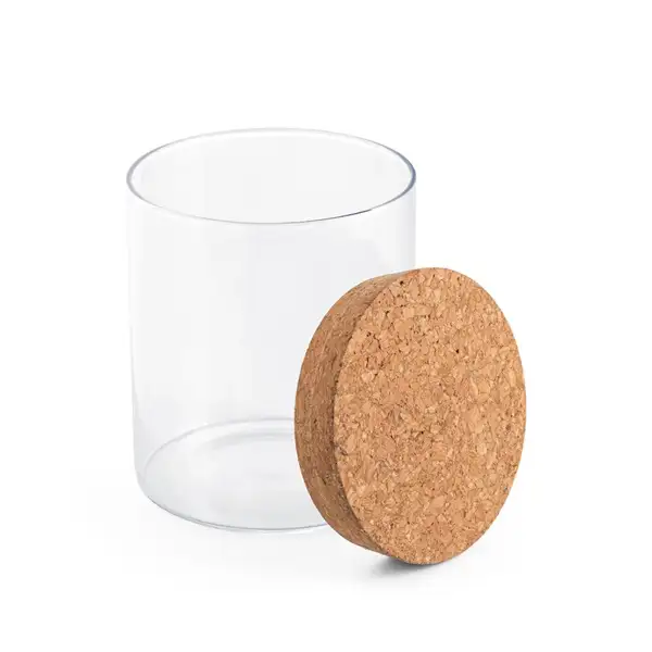 Behälter (700 mL) aus Borosilikatglas mit Korkdeckel – Ansicht 2
