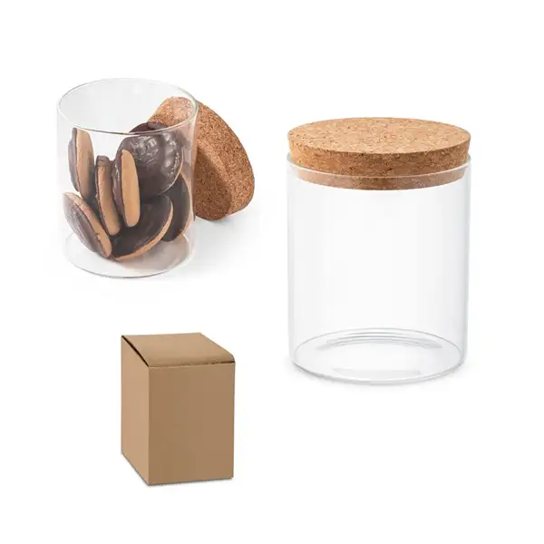Behälter (700 mL) aus Borosilikatglas mit Korkdeckel – Ansicht 6