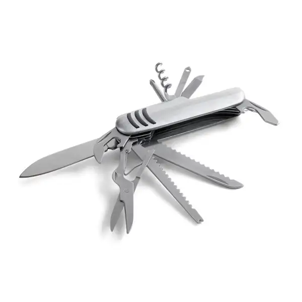 Multifunktions-Taschenmesser aus Edelstahl und Metall – Ansicht 2