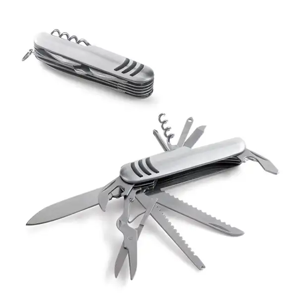 Multifunktions-Taschenmesser aus Edelstahl und Metall – Ansicht 3