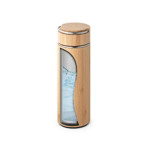 Thermoskanne aus Bambus und Edelstahl 440 ml – Ansicht 6