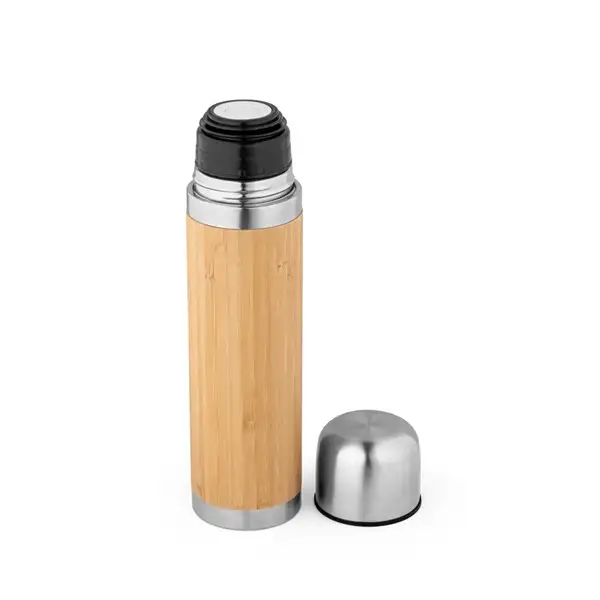 Thermoskanne aus Bambus und Edelstahl 450 ml – Ansicht 2