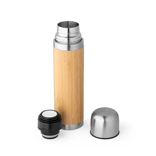 Thermoskanne aus Bambus und Edelstahl 450 ml – Ansicht 3