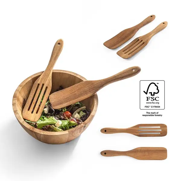 Set aus zwei Besteckteilen aus Akazienholz – Ansicht 5