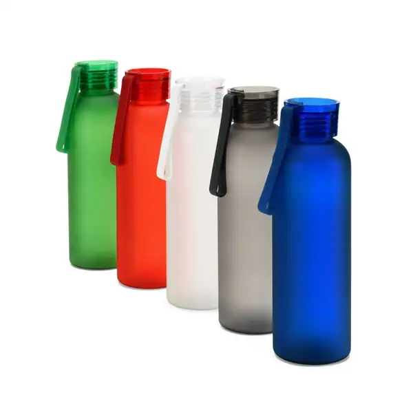Trinkflasche (600ml) aus recyceltem PET (100 % rPET) mit matter Oberfläche – Ansicht 9
