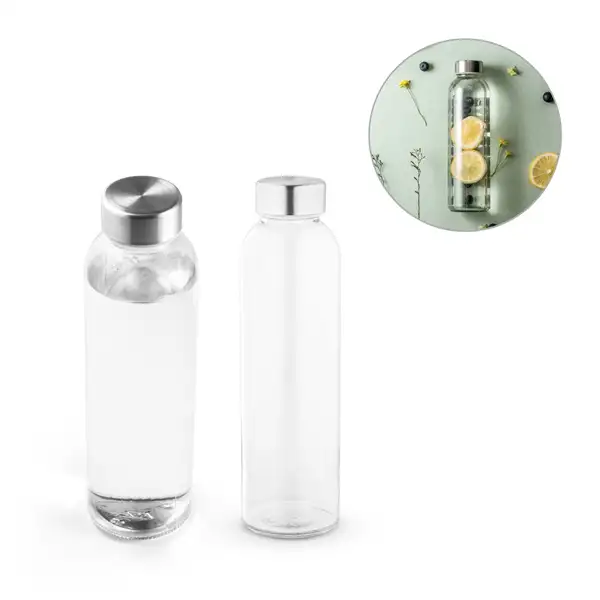 Glasflasche sublimations und Edelstahlverschluss 500 ml – Ansicht 4