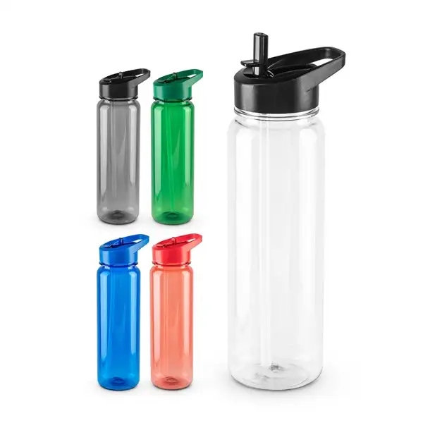 Sportflasche (750ml) aus recyceltem PET (100% rPET) mit glänzender transluzenter Oberfläche – Ansicht 8