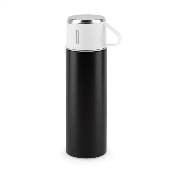 Doppelwandige Edelstahlflasche (90% recycelt) mit matter Oberfläche 490 ml – Ansicht 1
