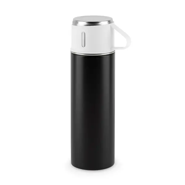 Doppelwandige Edelstahlflasche (90% recycelt) mit matter Oberfläche 490 ml – Werbeartikel mit Logo bedrucken