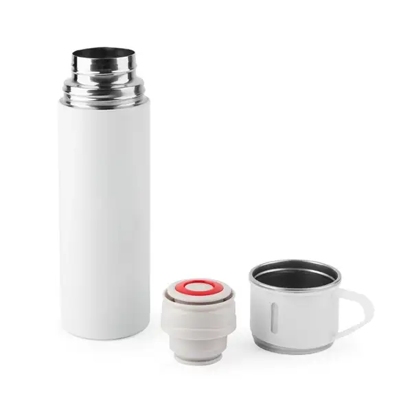Doppelwandige Edelstahlflasche (90% recycelt) mit matter Oberfläche 490 ml – Ansicht 5