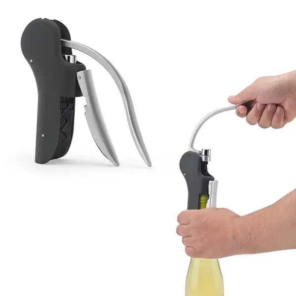 Korkenzieher aus ABS und Zink mit automatischem Hebel für das leichtere Öffnen – Ansicht 4