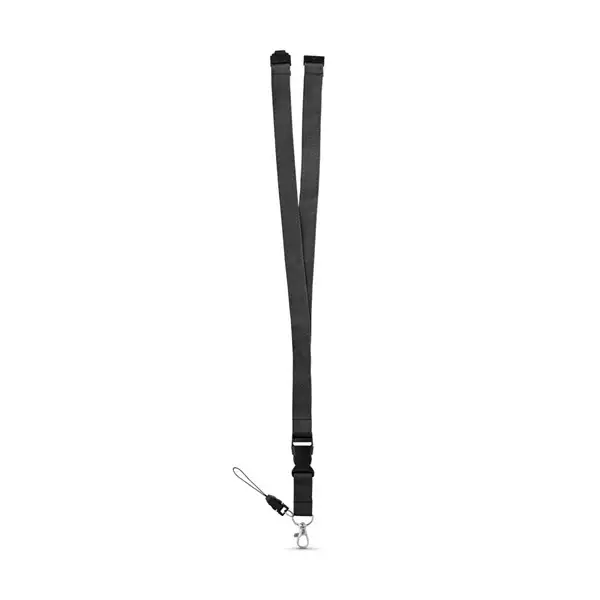 Lanyard aus Polyester (20 mm) mit einem Schlüsselband – Ansicht 2