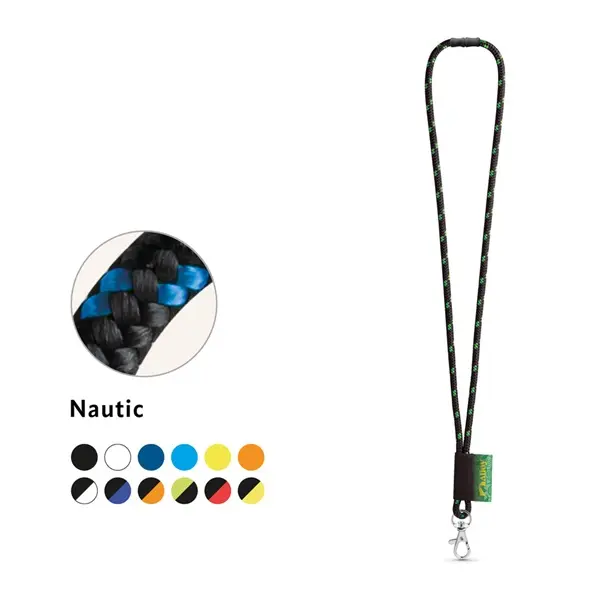 SET Lanyard NAUTIC Long (Ø 7 mm) mit 9 mm Schnappkarabiner und Ø 7 mm Sicherheitsverschluss – Werbeartikel mit Logo bedrucken