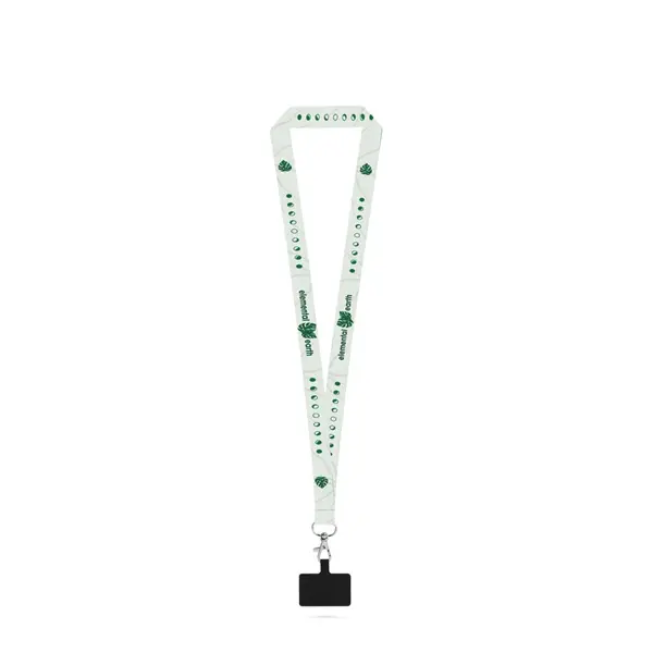 SET Lanyard SUBLIMATION Long II (20 mm) mit 20 mm Auslösekarabiner und Handyhalterung