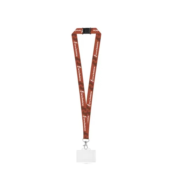 Lanyard-Set SUBLIMATION Long II (20 mm) aus recyceltem Polyester (100 % rPET) mit 20-mm-Karabinerhaken, Sicherheitsverschluss und stabilem Ausweis-/Kartenhalter (91 x 68 mm)
