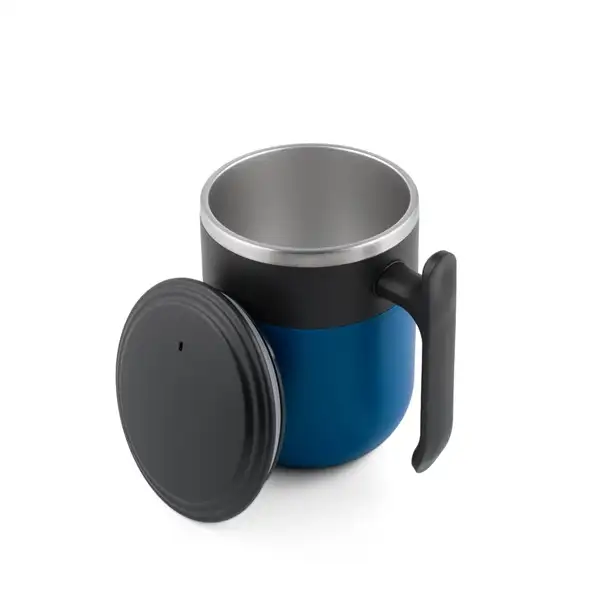 Reisebecher mit Innenwand aus Edelstahl und matter Oberfläche, 400 mL – Ansicht 4