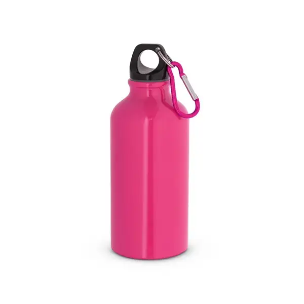 Aluminium-Sportflasche mit Karabiner 400 ml – Ansicht 1