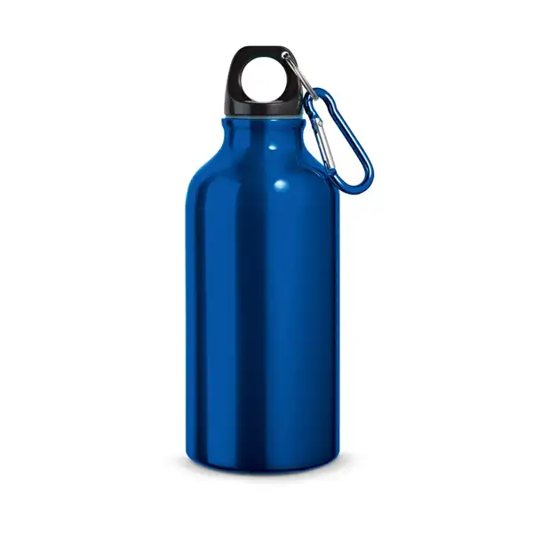 Aluminium-Sportflasche mit Karabiner 400 ml – Ansicht 5