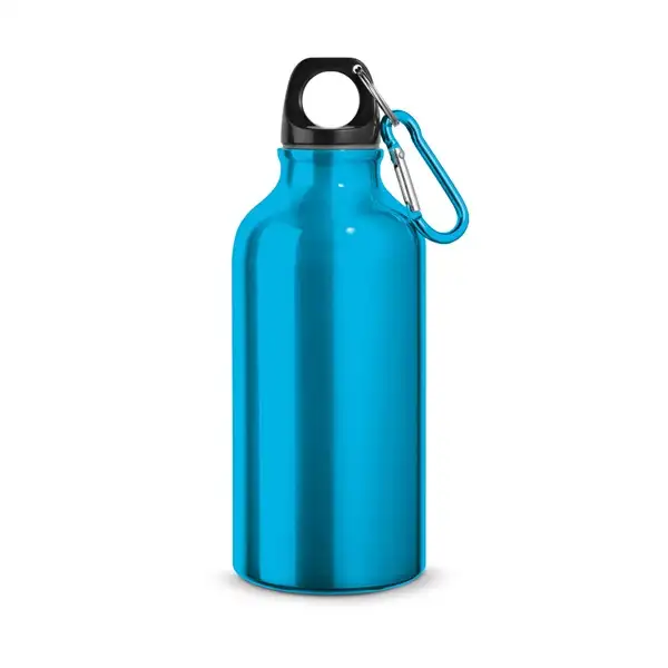 Aluminium-Sportflasche mit Karabiner 400 ml – Ansicht 7