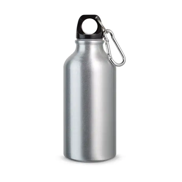 Aluminium-Sportflasche mit Karabiner 400 ml – Ansicht 8