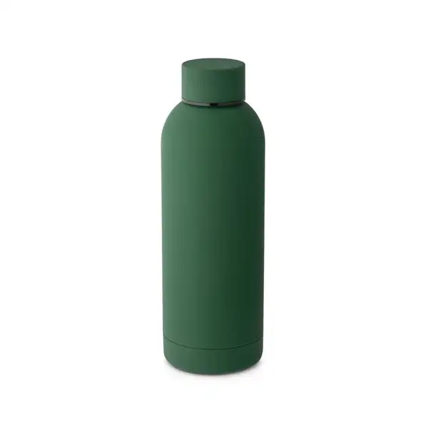 Trinkflasche aus Edelstahl (36% recycelt) (550 mL) mit gummierter Oberfläche – Ansicht 8