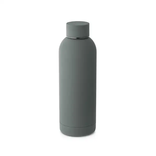 Trinkflasche aus Edelstahl (36% recycelt) (550 mL) mit gummierter Oberfläche – Ansicht 10